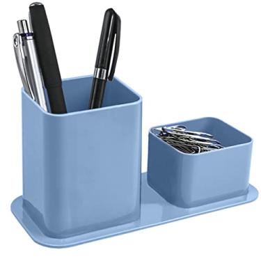 Imagem de Porta Canetas Duplo Azul Claro, Dello, 3030.B.0012