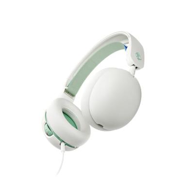 Imagem de Skullcandy Fones de ouvido Grom Over-Ear com fio para crianças, limitação de volume, compartilhamento de porta de áudio, microfone, funciona com dispositivos Bluetooth e computadores - Bone Seafoam