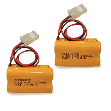 Imagem de GLESOURCE (Pacote com 2) 4,8 V 1100 mAh Ni-CD AA bateria substituição para Energizer N20AE015A CUSTOM-222 NIC0905 OSA146 Prescolite EDCNRB luz de emergência sinal de saída