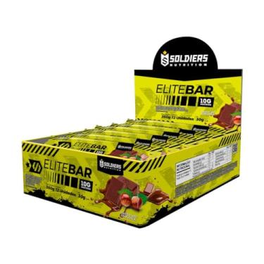 Imagem de Elitebar 30g Barra De Proteína CX 12 UN - Soldiers Nutrition Chocolate C/Avelã