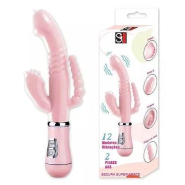 Imagem de Vibrador Ponto G com Lingua e Plug Anal. Extreme