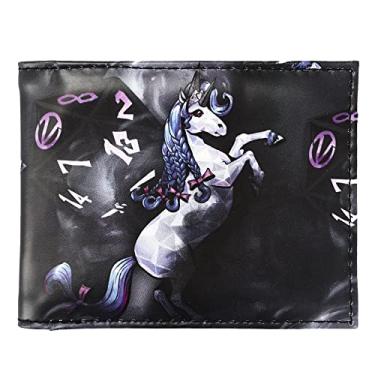 Imagem de Bioworld Carteira masculina dobrável Tiny Tina's Wonderland Unicorns, Preto, G