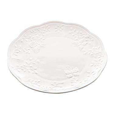 Imagem de Prato Raso de Porcelana New Bone Butterfly Flower 27cm - Lyor