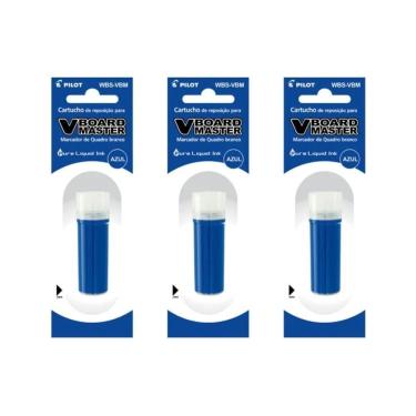 Imagem de Kit 3 Refis Pilot V-board Master Azul