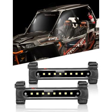 Imagem de SUNPIE UTV Dome Light Roll Bar Mount Luzes interiores compatíveis com Polaris Can am Honda Pioneer/Talon Kawasaki Mule/Terxy Arctic Cat carrinho de golfe barco off-road SXS com ferro de 1,1/10.2