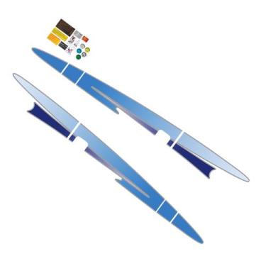 Imagem de Faixas Mercedes Benz Ls 1634 1999/2004 Adesivo Azul Caminhão - SPORTIN