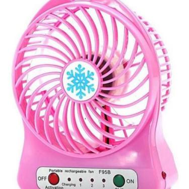 Imagem de Mini Ventilador Portátil Recarregável Lelong LE-779, Rosa