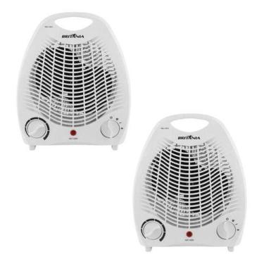 Imagem de Kit 2 Aquecedores Eletricos Britania Ab1100n 2000w 110v - Britânia, Br