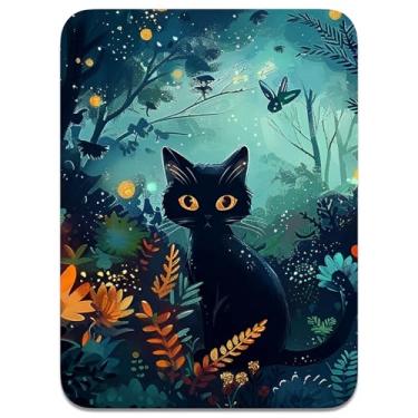 Imagem de Atufsuat Tapete de mouse pequeno, mini mouse pad 15 x 20 cm, tapete de mouse à prova d'água de borracha espessa, lindo mousepad para mulheres e homens, mouse sem fio, laptops, escritório, gato bonito