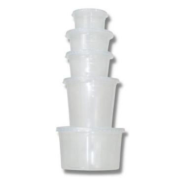 Imagem de Kit Pote e Tampa 350ml Redondo Rioplastic P/ Bolo no Pote e Doces C/40