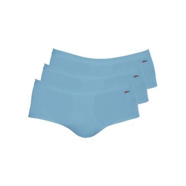 Imagem de Kit com 3 Cuecas Slip Zorba com Abertura 185, Azul, M