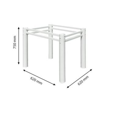 Imagem de Base De Mesa Jantar para Tampos de Vidro ou Granito Marmore de 0,75x0,