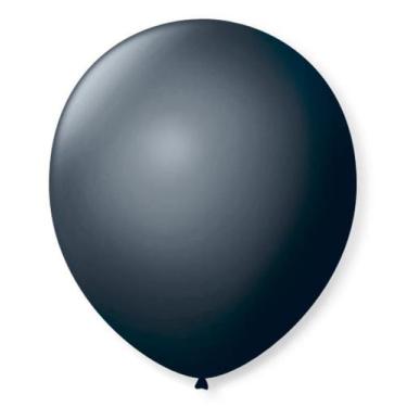 Imagem de Balão São Roque Número 7 Preto Ebano 50 Unidades - Sao Roque