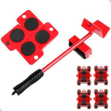Imagem de Kit 5 Peças Aparelho Movedor Levantador Com Rodinhas Para Mudança De M