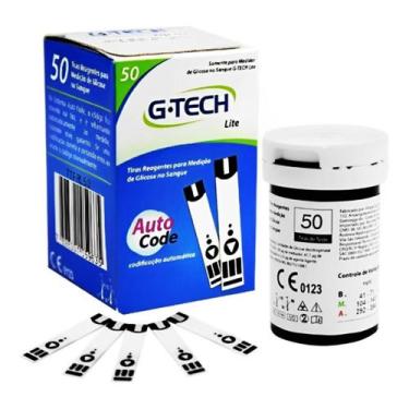 Imagem de Tiras Reagentes Medir Diabetes Glicose Glicemia 50 Unidades Lite - G-T