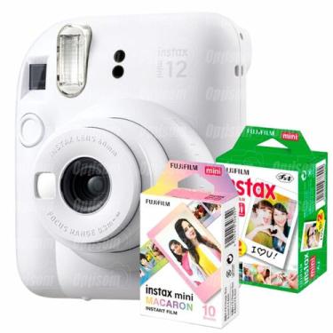 Imagem de Câmera Fujifilm Instax Mini 12 Branca Revela Foto + 20 Fotos + 10 Foto