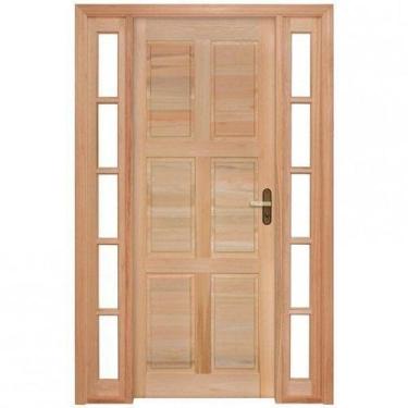 Imagem de Porta de Madeira 213x134cm com Vitrô sem Vidro Batente 9,4cm P10 M34 R