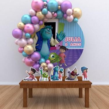 Imagem de Kit Festa Painel Redondo PERSONALIZADO Monstros S.A - IMPAKTO VISUAL