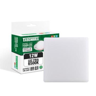 Imagem de Painel de Led Taschibra Frameless Quadrado Embutir 12W Bivolt, 6500K -