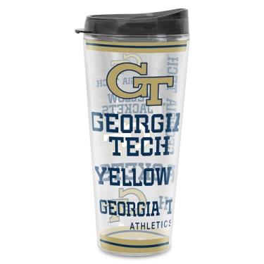 Imagem de Rico Industries NCAA Georgia Tech Yellow Jackets – GT 623 g com isolamento térmico Tritan Mayhem Tumbler Cup mantém as bebidas frias e quentes, feito nos EUA