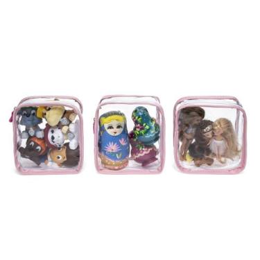 Imagem de Trio Mini Box de Organizadores de Brinquedos - Momis Petit, Rosa