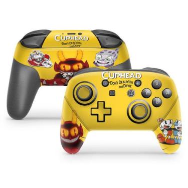 Imagem de Adesivo Compatível Nintendo Switch Pro Controle Skin - Cuphead - Pop A