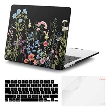 Imagem de iCasso Capa para MacBook Air de 13 polegadas versão 2025 2024-2022 M4 A3240 M3 A3113 A2681 M2 com tela de retina líquida, capa de plástico rígido para Mac Air 13.6, capa de teclado TPU e protetor de