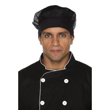 Imagem de Touca cozinheiro(a) em rede - Demorgan Uniformes, Preto, UN