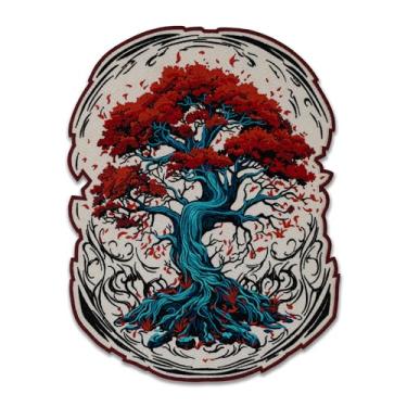Imagem de EMBROVERSE Bonsai Tree of Life Patch nas costas grande - aplique com tema natural bordado de inspiração asiática para jaqueta, 30 x 40 cm