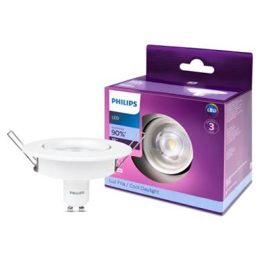 Imagem de Kit 10 Spots Led Redondo 5W 350Lm Gu10 Bivolt Philips, BRANCO-FRIO, 11