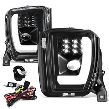 Imagem de DNA MOTORING FL-ZTL-364-CH Par de faróis de neblina LED com chicote de fiação e interruptor compatível com 13-18 Ram 1500/19-22 Ram 1500 Clássico, lente transparente