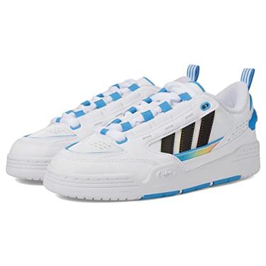Imagem de adidas Originals Adi2000 para meninos (criança grande), Branco/Preto/Azul Pulso, 18