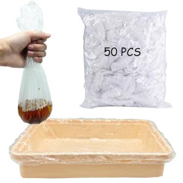 Imagem de WEWAYKGJ Forro de gaiola de porquinho-da-índia de plástico descartável forro de caixa de areia de coelho sacos de panela de areia de animais pequenos à prova de vazamento filme higiênico para coelho