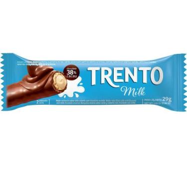 Imagem de Chocolate Trento Milk Sabor Leite Coberto com Chocolate ao Leite 29g