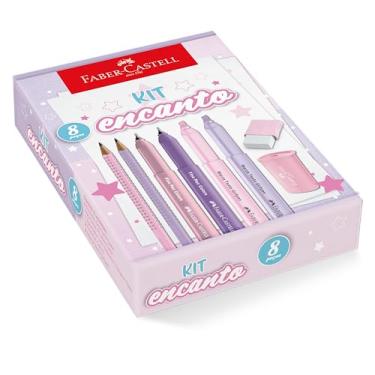 Imagem de Kit Encanto Faber-Castell Com Produtos Rosa e Roxo Em Tons Pastel *EDIÇÃO LIMITADA*