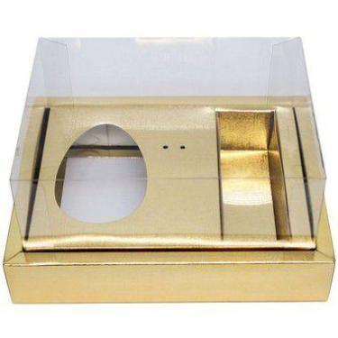 Imagem de Caixa Ovo de Colher com Moldura 3 Bombons - Meio Ovo de 100g a 150g - 