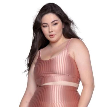 Imagem de Top Fitness Plus Size New Zig 3D Serra e Mar Sem Bojo Alta Compressão Academia Treino Feminino-Feminino