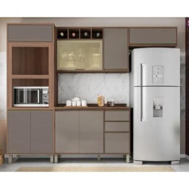 Imagem de Cozinha Modulada 4 Peças 8 Portas 3 Gavetas Sem Tampo Yara Luciane, Va