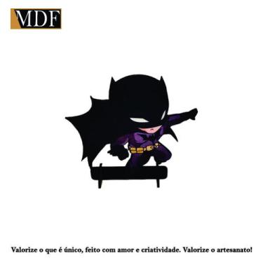 Imagem de Totem de Mesa Personagem 4 Homem Morcego 12cm Displays Aniversário Mdf