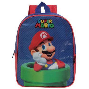 Imagem de Mochila Infantil Menino Super Mario Costas Alça Reforçada - Plike