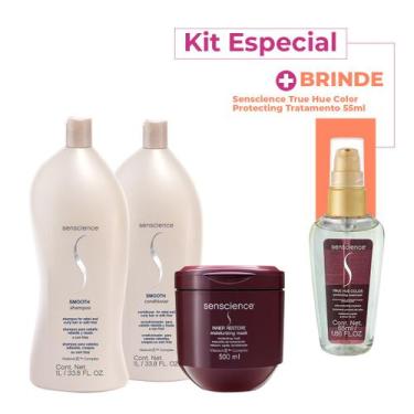Imagem de Kit Senscience Smooth True Hue Inner Salon Total Oil (4 produtos)
