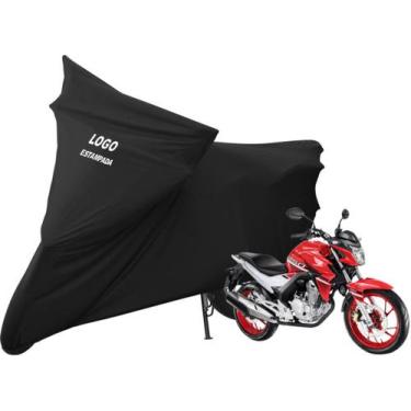 Imagem de Capa De Moto Honda CB 250F Twister Sob Medida Com Logo - Mz, Preta