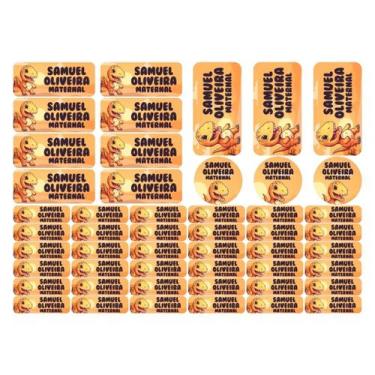 Imagem de 50 Etiquetas Escolares Personalizado Vinil Dinossauro - Tectoner, Dino