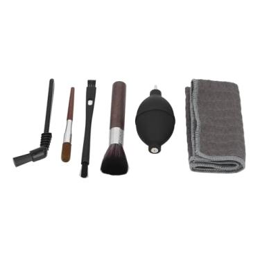 Imagem de Conjunto de Escovas para Máquina de café, 6 Peças, Escovas de Limpeza de Madeira e Nylon, Soprador de Ar e Toalha para Manutenção do Moedor de café