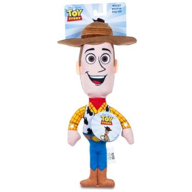 Imagem de Disney for Pets Pixar's Woody Woofin' Pet Toy | Disney Pixar Dog Toys | Brinquedo Plus para cães inspirado em Woody da Pixar Toy Story com Squeaker, 22 cm
