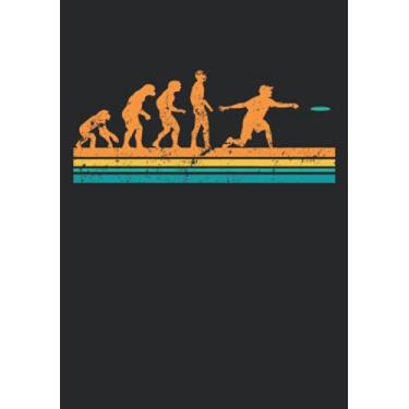 Imagem de Notizbuch A5 kariert mit Softcover Design: Vintage Ultimate Frisbee Disc Golf Geschenk Discgolf: 120 karierte DIN A5 Seiten