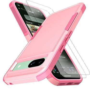 Imagem de YmhxcY Capa para Pixel 8A, [proteção contra quedas de grau militar de 3 metros] [antiderrapante] [2 peças de protetor de tela TPE HD] Capa resistente à prova de choque para Google Pixel 8A 6,1