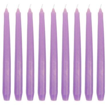 Imagem de Kit 10 Vela Lisa 25 Cm Lilás Roxa Decoração Festa Casamento - Velitas 