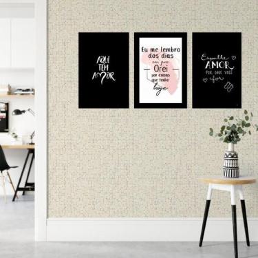 Imagem de Kit 3 Placas Decorativas Frases 08 MDF 3mm 18x26 - Brothers Mineiros D