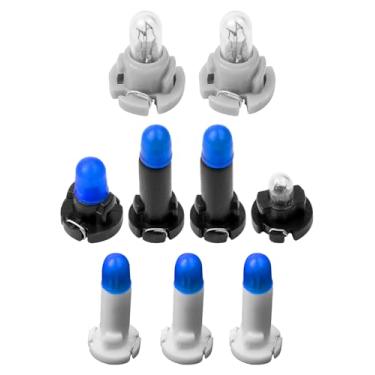 Imagem de Lâmpada de controle de refrigerador compatível com Toyota 4Runner 2003-2009 Substitui 90010-09015 90010-09016 90010-09017 90010-09018 90010-09019, lâmpadas azuis de controle climático, 10 peças